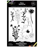 Arden Creative Studio Maker Series Field Notes Stem Sketches 6in x 8in Clear Stamp Set (FN26)