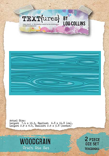 TEXT{ures} Woodgrain Craft Die Set (Lou Collins)