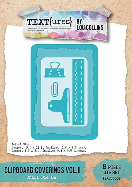 TEXT{ures} Clipboard Coverings Vol.II Craft Die Set (Lou Collins)