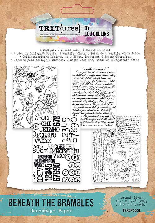TEXT{ures} Beneath the Brambles 5x7 Decoupage Paper (Lou Collins)
