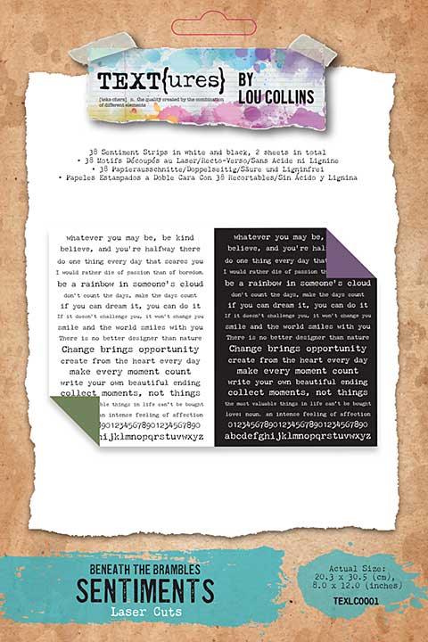 TEXT{ures} Beneath the Brambles Laser Cut Sentiment Pack (Lou Collins)