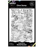 Arden Creative Studio Maker Series World Traveler 4x6 Background Stamp (BT26)