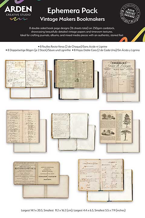 Arden Creative Studio Vintage Makers Bookmakers Ephemera Pack (BT26)