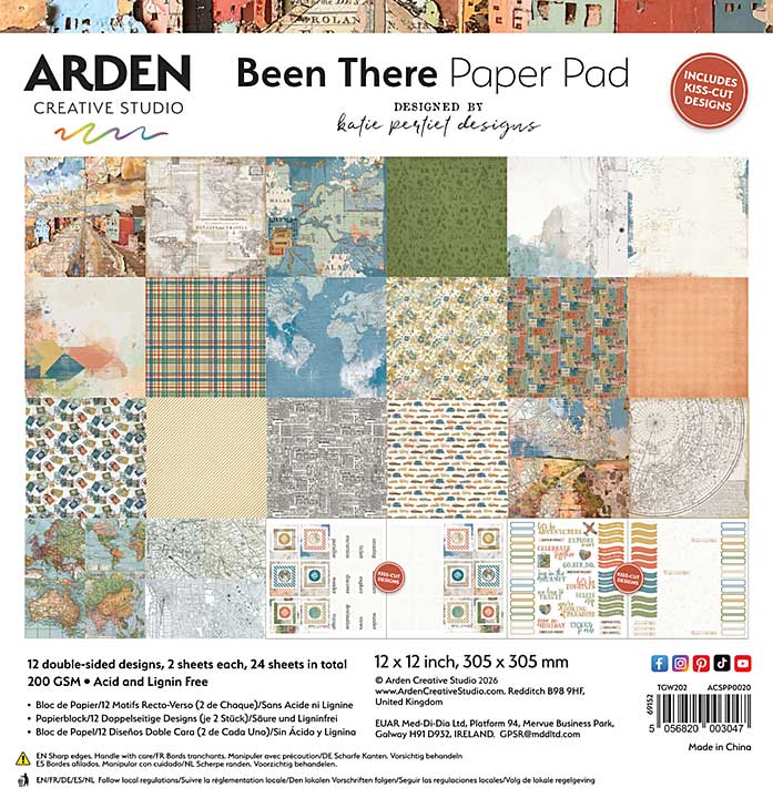 Arden Creative Studio Been There 12x12 Paper Pad (BT26)