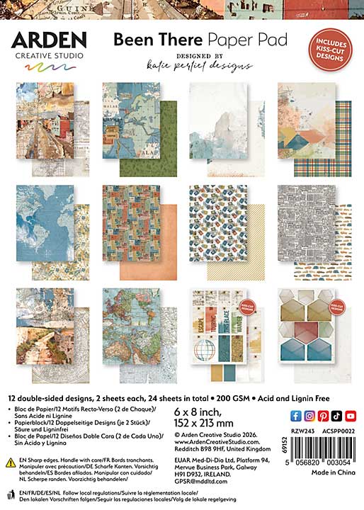 Arden Creative Studio Been There 6x8 Paper Pad (BT26)