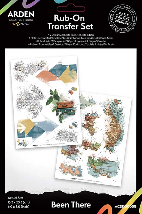 Arden Creative Studio Been There 6x8 Rub-On Transfer Set (BT26)