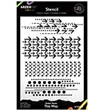Arden Creative Studio Maker Series This Way 6x8 Stencil (BT26)