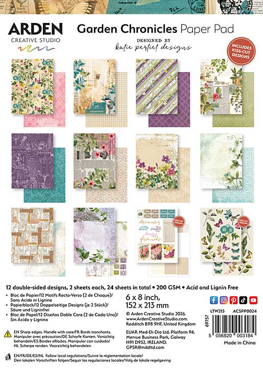 Arden Creative Studio - Garden Chronicles 6 x 8 Paper Pad
