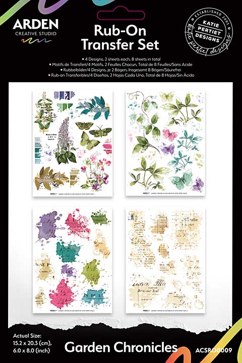 Arden Creative Studio - Garden Chronicles 6 x 8 Rub-On Transfer Set