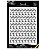 Arden Creative Studio - Maker Series Flourished Lattice 6 x 8 Stencil (GC26)
