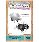 TEXT{ures} Watercolour Splash Halftone 6x8 Clear Stamp Set (DD26)