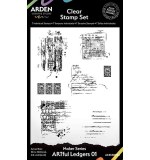 Arden Creative Studio Maker Series ARTful Ledgers #01 4x6 Stamp Set (HC24)