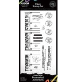 Arden Creative Studio Maker Series Postmarked Adventures 4in x 8in Clear Stamp Set  (PS)
