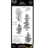 ACS Maker Series Winter Etchings 4in x 8in Clear Stamp Set  (Season of Joy)
