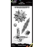 ACS Frosted Charm 4in x 8in Clear Stamp Set  (Vintage Christmas)