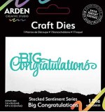 Arden CS Sentiment Series Stacked Big Congratulations Craft Die (Laurel Grove)