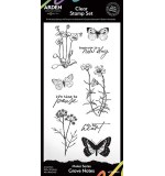 Arden CS Maker Series Grove Notes 4in x 8in Clear Stamp Set  (Laurel Grove)