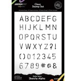 Arden Creative Studio Maker Series Sketchy Alpha 6in x 8in Clear Stamp Set (FN26)