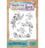 TEXT{ures} Beneath the Brambles Floral Borders and Corners 6x8 Clear Stamp Set (Lou Collins)