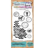TEXT{ures} Beneath the Brambles Background Elements 4x8 Clear Stamp Set (Lou Collins)