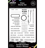Arden Creative Studio Maker Series Traveler Essential Words+Phrases 4x6 Clear Stamp Set (BT26)