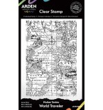Arden Creative Studio Maker Series World Traveler 4x6 Background Stamp (BT26)