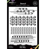 Arden Creative Studio Maker Series This Way 6x8 Stencil (BT26)