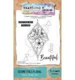 TEXT{ures} Geometrics Floral 4x6 Clear Stamp Set (DD26)