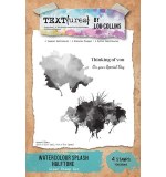 TEXT{ures} Watercolour Splash Halftone 6x8 Clear Stamp Set (DD26)
