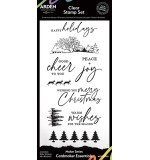 ACS Maker Series Cardmaker Essentials 4 x 8 Clear Stamp Set (Christmas Cheer)