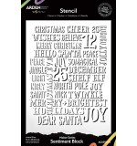 ACS Maker Series Sentiment Block 6 x 8 Stencil (Christmas Cheer)