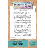 Arden Winter in Bloom Music Notes 4in x 6in Background Stamp (TEXT{ures})