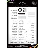 Maker Series 6x8 Inch Clear Stamp Set Gratitude Essentials by Katie Pertiet