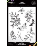 Maker Series 6x8 Inch Clear Stamp Set Classic Leaves by Katie Pertiet