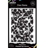 Maker Series 4x6 Inch Background Stamp Messed Up Leaves by Katie Pertiet