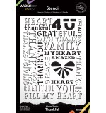 Maker Series 6x8 Inch Stencil Thankful by Katie Pertiet