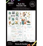 Home & Garden 6x8 Inch Rub-On Transfer Set by Katie Pertiet