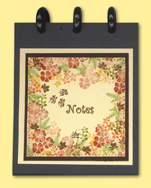 Rubber Stamp Tapestry Notebook by Lady Stampalot
