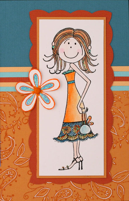 Girl with Flower by Penny Black