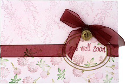 Fall Mum Border - Get Well by Rubber Stamp Tapestry