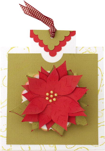 Poinsettia Christmas Slider Card by Chris Scott