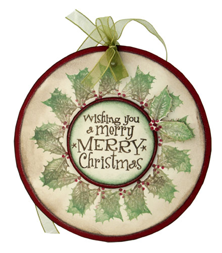 Merry Christmas Circular Greetings by Louise Molesworth