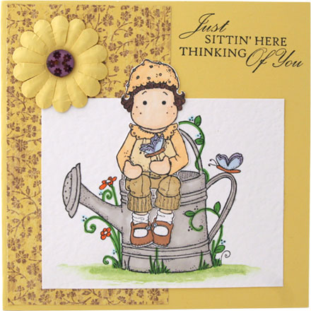 Sitting, thinking of you by Stamping Caz