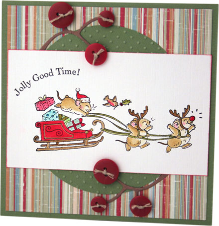 Rudolph the red nosed, errm mouse! by Sara Rosamond