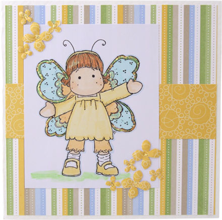 Tilda dressed as a summer butterfly by Stamping Caz