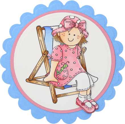 Molly relaxing in deck chair by Louise Roache