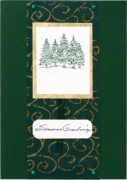Season's Greetings Trees by Gina Martin