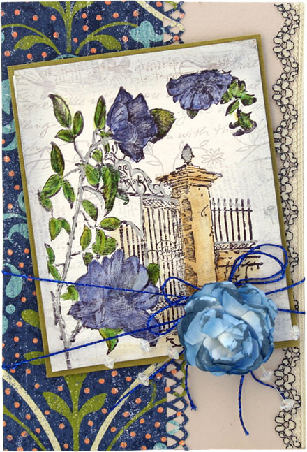 Fence with Roses by Brenda Weatherill