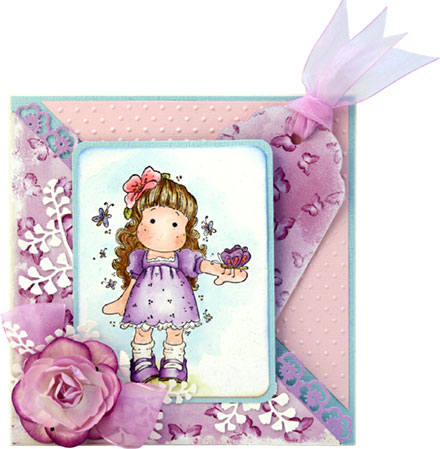 Butterfly in Purple : Card and Bookmark by Sara Rosamond