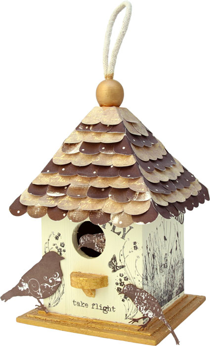 Wooden Birdhouse by Lisa Maybank